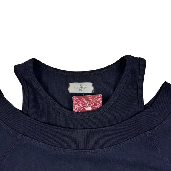 Sundays One Jersey Knit/Sweatshirt Tank/Wide Neckline Comfy Casual Dress Women's - Picture 3 of 8